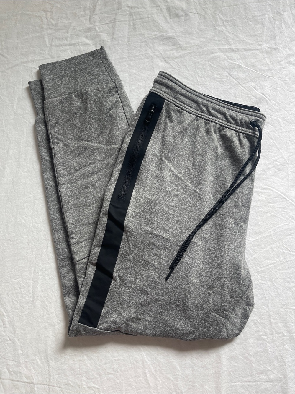 American Eagle Outfitters Gray Sweatpants with Black Side Stripe